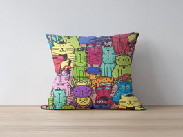 Aberto Design Funda de Cojín Multicolor 43 x 43 cm
